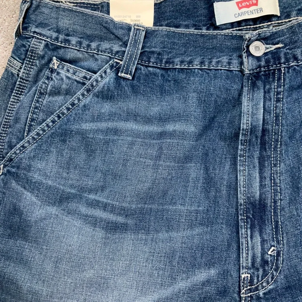 Levis Carpenter Shorts Mens 40 Blue Denim Utility Workwear Relaxed Fit NWT